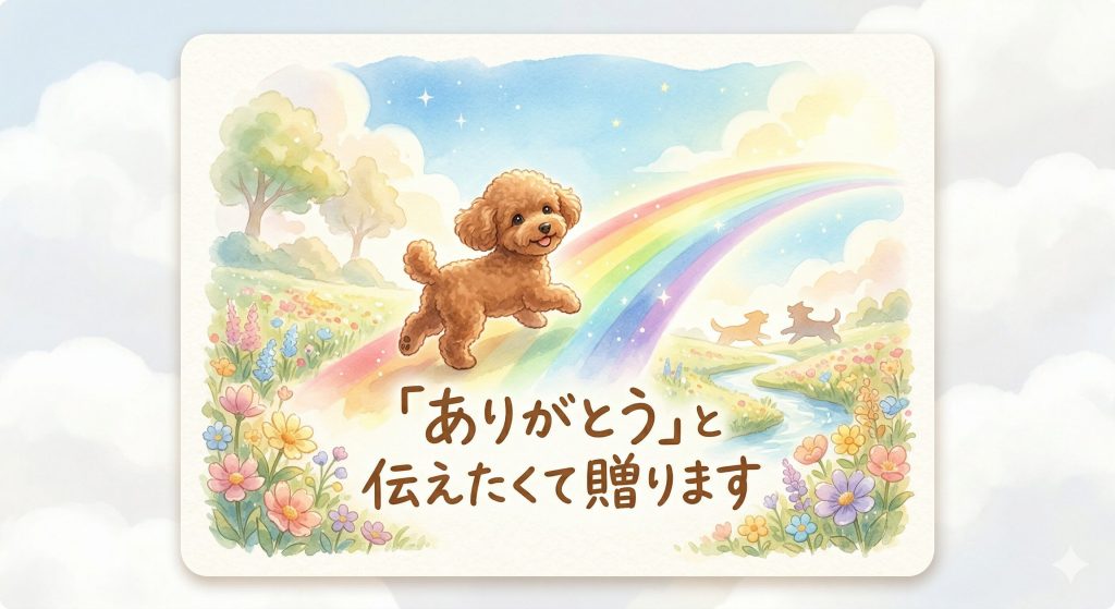 亡くなったペットへのメッセージカード